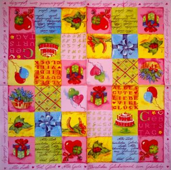 054 Glück - 1-ply (Crinkle/Spots) - Waved Edge